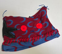 Image 3 of Starrsprite red / blue moon & stars winter hat