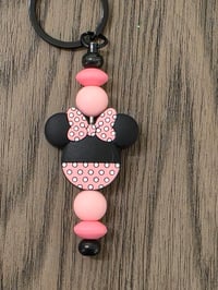 Image 1 of Pink minnie keychain 