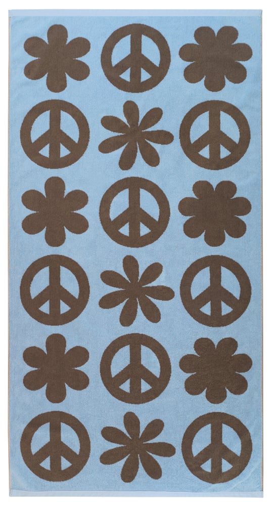 Image of PEACE FLOWER Towel<div> Lake & Cocoa </div>