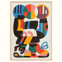 'Boy playing basketball' - painting