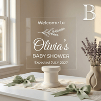 Image 3 of Baby Shower | "Oh Baby!" Whimsical Acrylic Welcome Sign