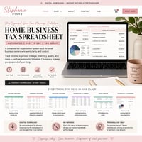 Image 1 of Home Business Tax Spreadsheet | Automated  | Small Business Owners ( Digital Download)