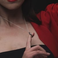 Image 4 of Flow Ring Necklace (Sterling Silver)