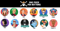 One Piece Pin Buttons (Choose a Design)