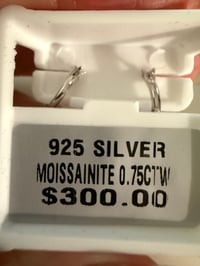 Image 3 of Moissanite Double-Band Huggie Earrings | 925 Sterling Silver | 0.75CTW