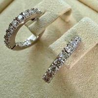 Image 2 of Moissanite Prong-Set Hoop Earrings | 925 Sterling Silver | 1CTW | 15.6mm