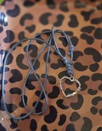 Image 1 of ABSOLUTE MENACE BARBEDWIRE HEART ADJUSTABLE NECKLACE