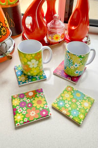 Image 1 of Still Sunny  Ceramic Tile coasters