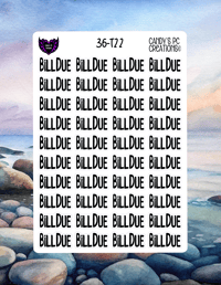 Image 23 of Bill Due Font T-T23