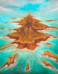 Image 2 of "Landmass" - original oil painting from the "Gothic" edition of "Sorcery: Contested Realm"