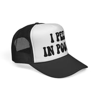 Image 2 of I Pee In Pools Trucker Cap | Funny Statement Mesh Hat