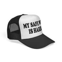 Image 2 of “My Safe Word Is Harder” Trucker Cap | Funny Slogan Mesh Hat