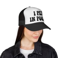 Image 4 of I Pee In Pools Trucker Cap | Funny Statement Mesh Hat