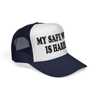 Image 8 of “My Safe Word Is Harder” Trucker Cap | Funny Slogan Mesh Hat