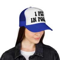 Image 13 of I Pee In Pools Trucker Cap | Funny Statement Mesh Hat