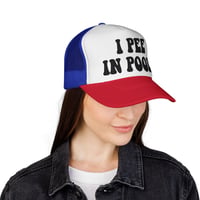 Image 16 of I Pee In Pools Trucker Cap | Funny Statement Mesh Hat