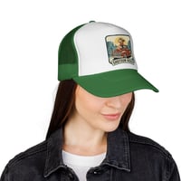 Image 19 of Shotgun Rider cowgirl on vintage truck Trucker Cap | Western retro mesh hat