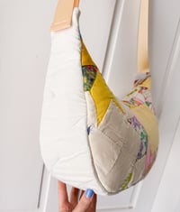 Image 4 of Handmade Upcycled Vintage Quilt Crescent Bag 