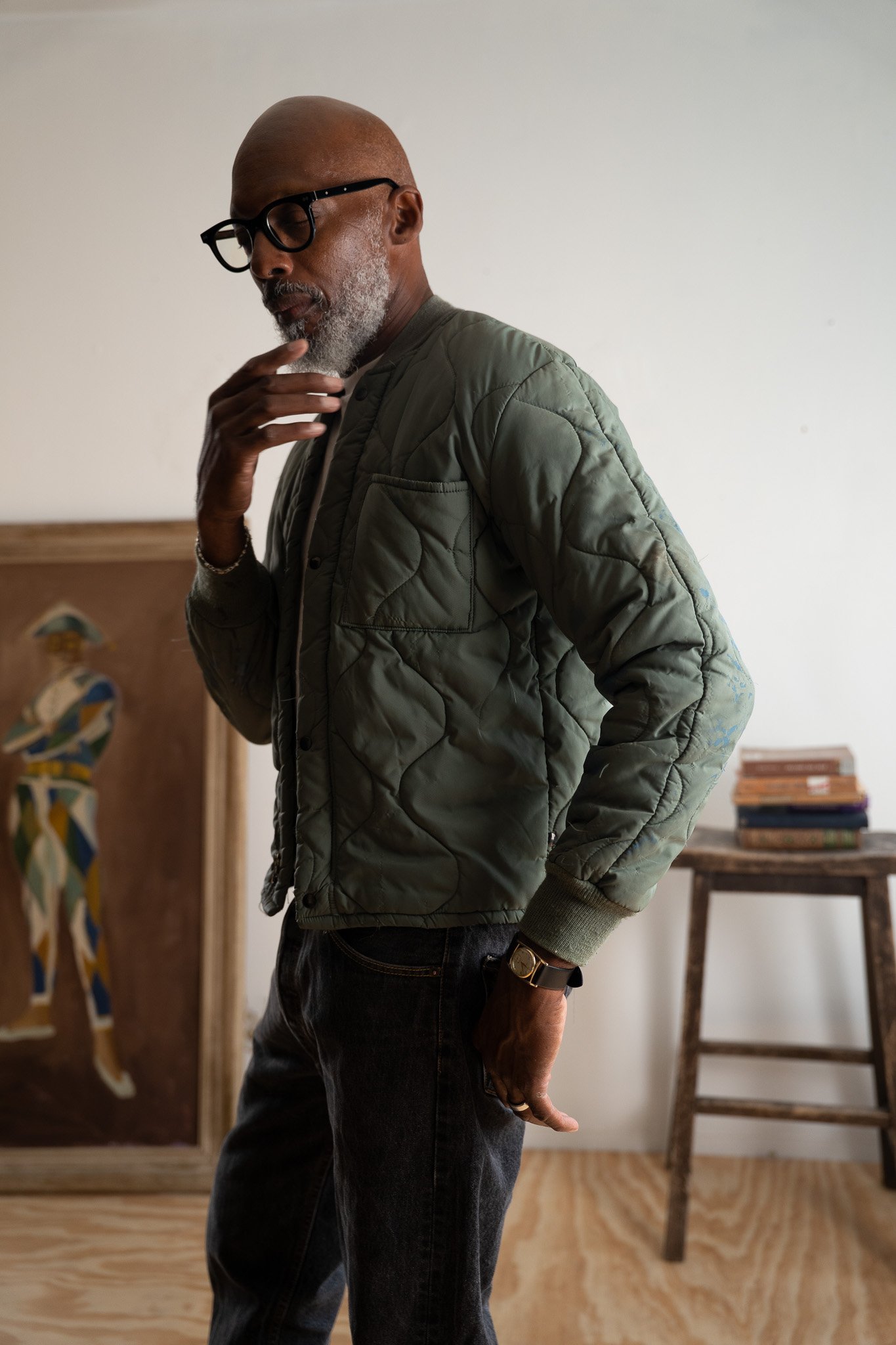 Image of Vintage Military Quilted Liner Jacket