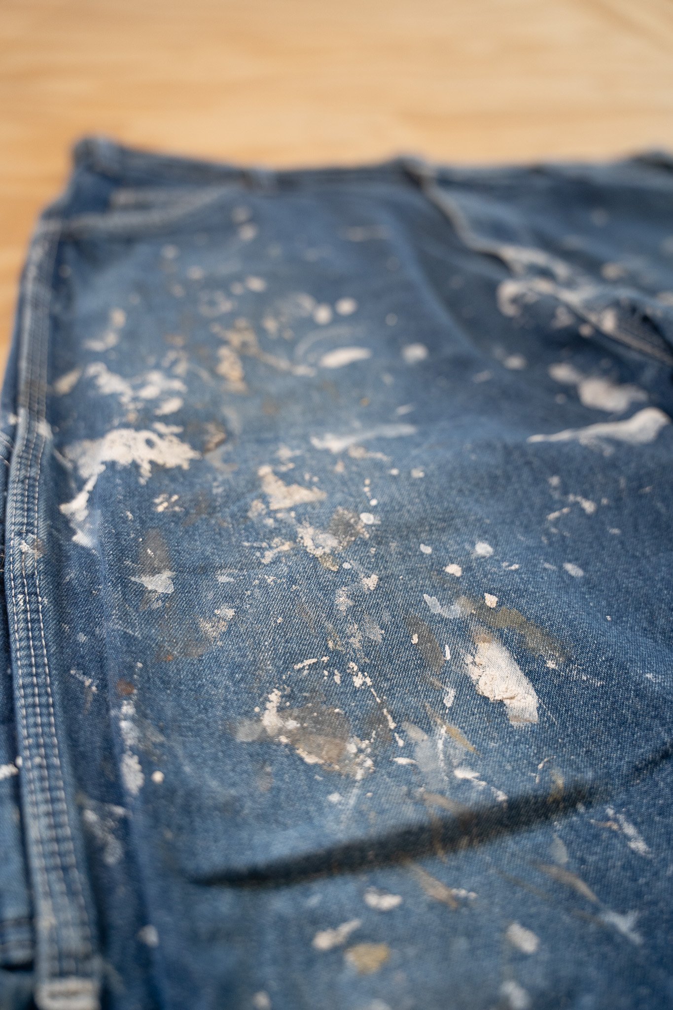 Image of Vintage Paint-Splattered Carpenter Denim