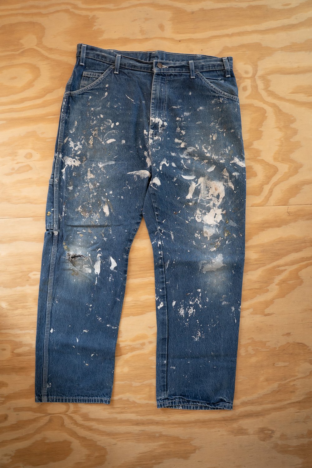Image of Vintage Paint-Splattered Carpenter Denim
