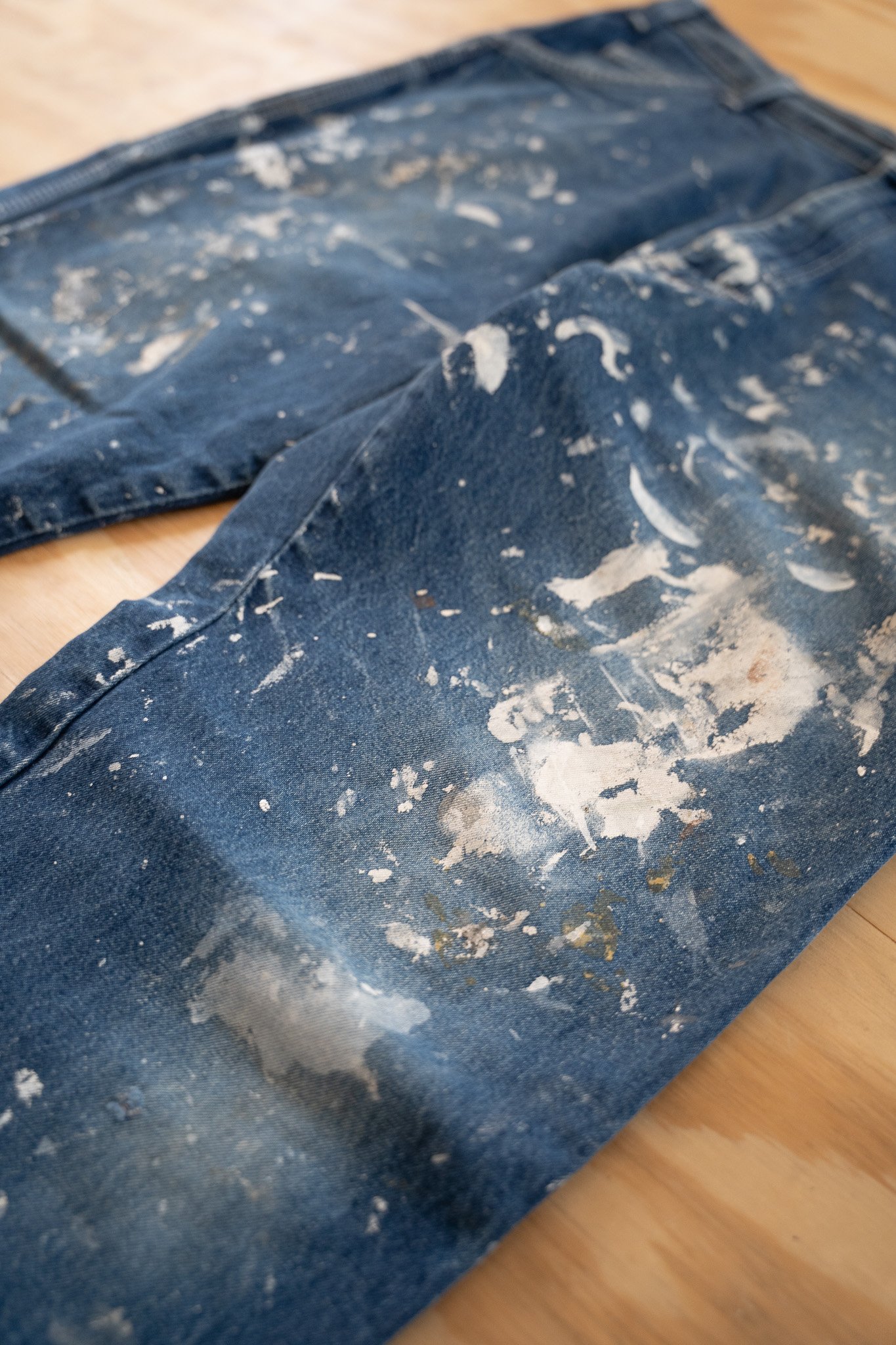 Image of Vintage Paint-Splattered Carpenter Denim