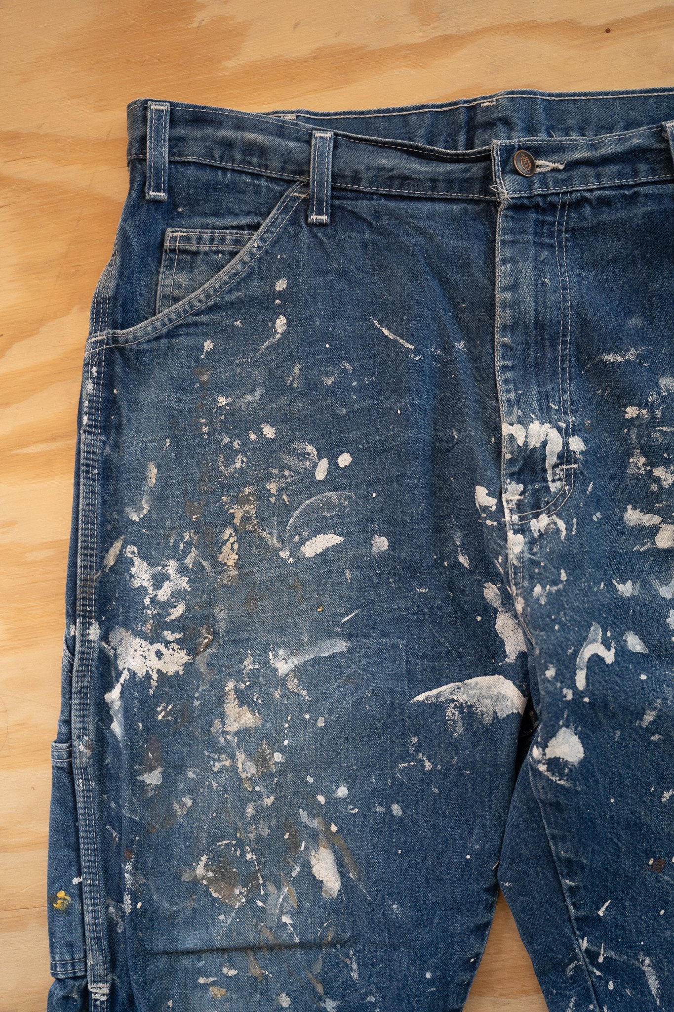 Image of Vintage Paint-Splattered Carpenter Denim