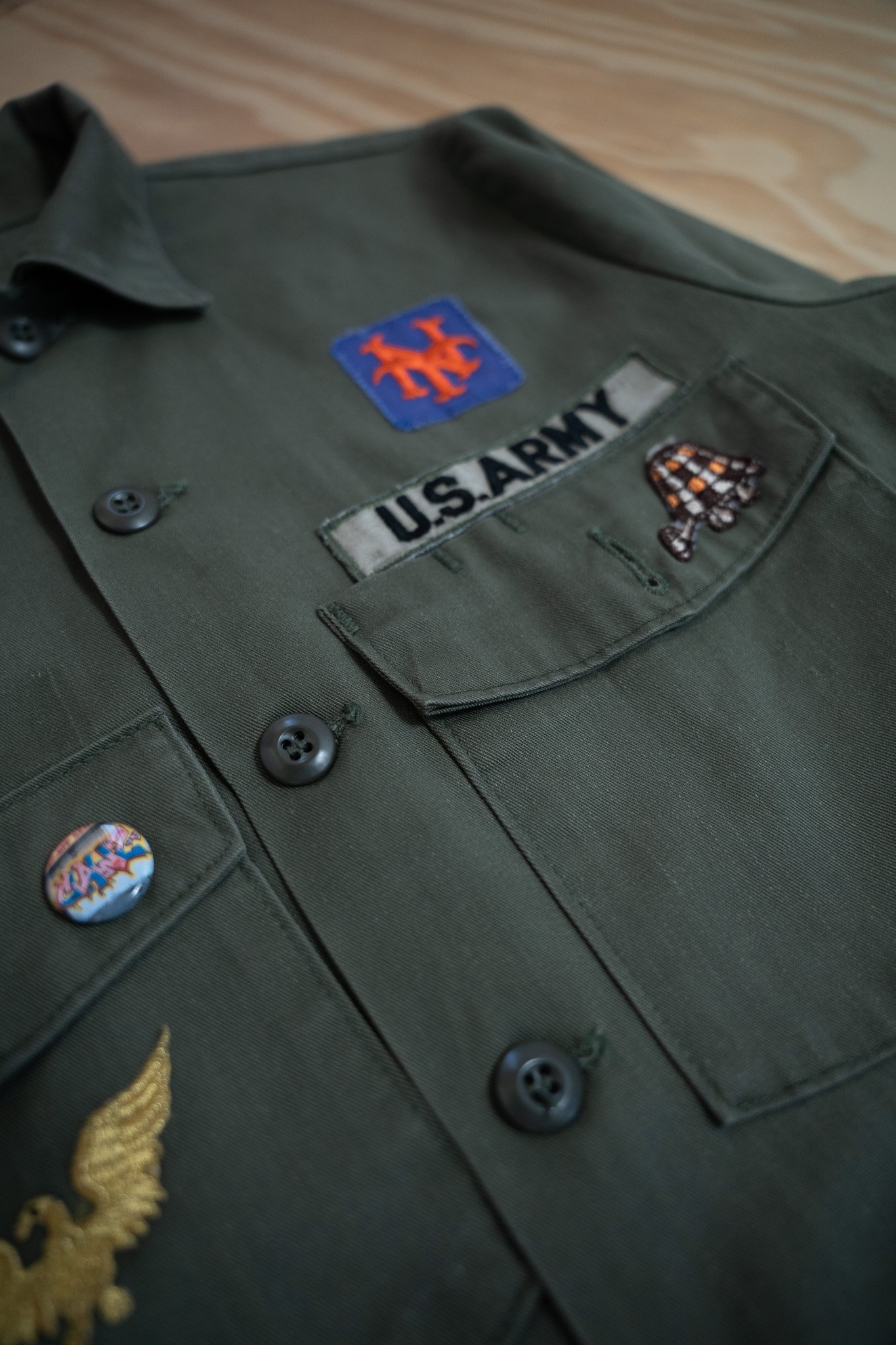 Image of Vintage Patchwork U.S. Army Field Shirt