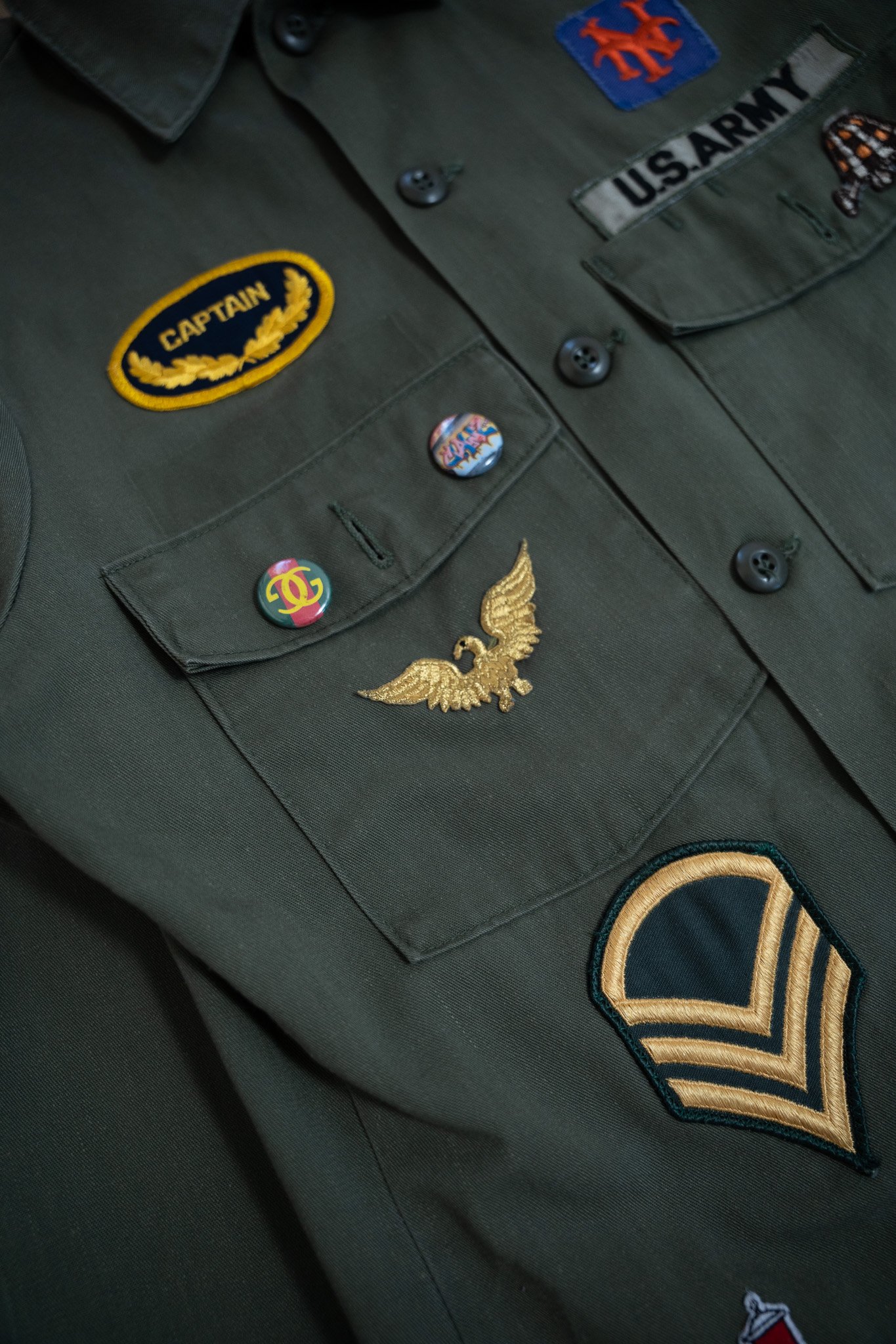 Image of Vintage Patchwork U.S. Army Field Shirt