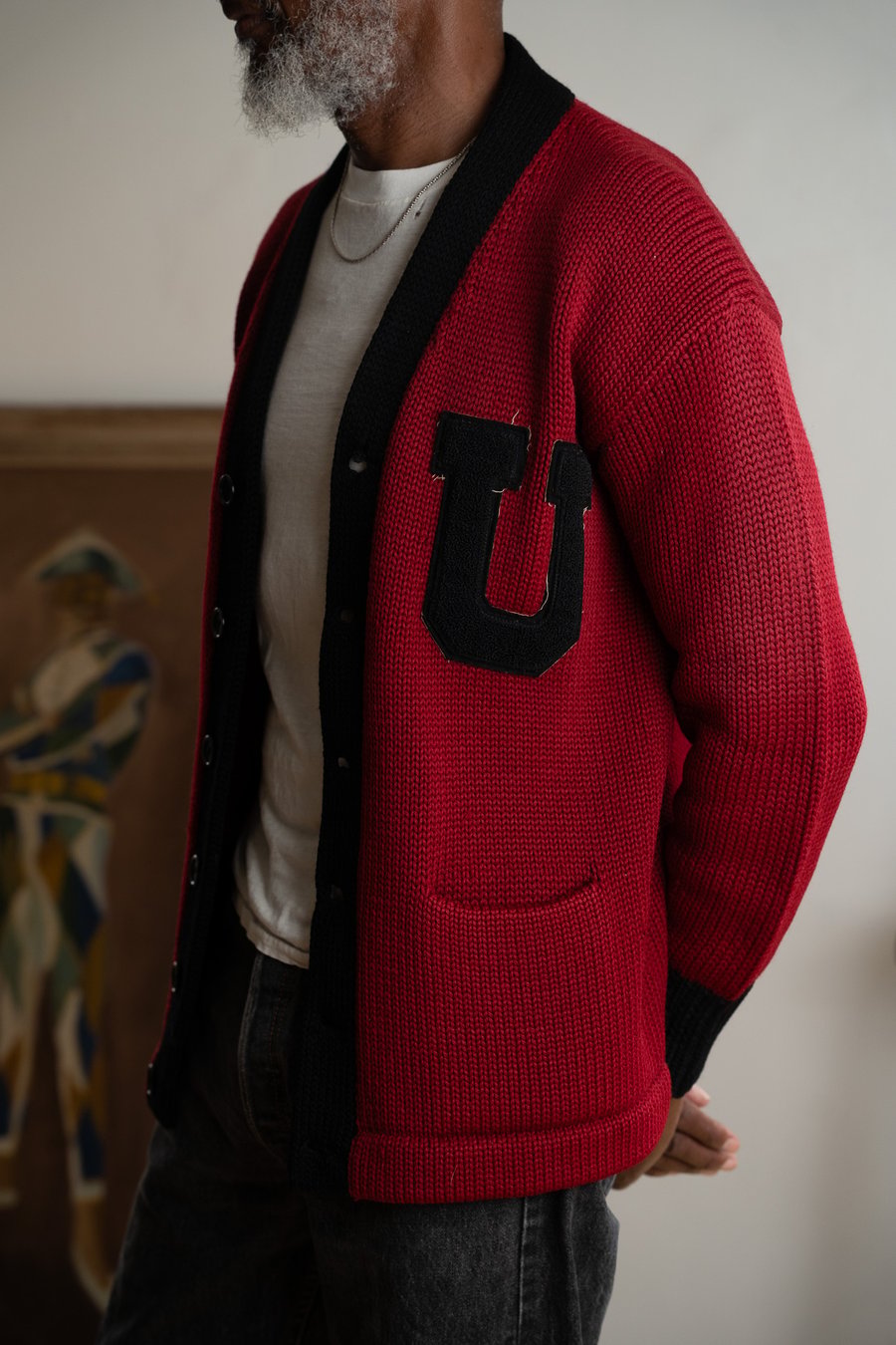 Image of Vintage Letterman Knit Cardigan
