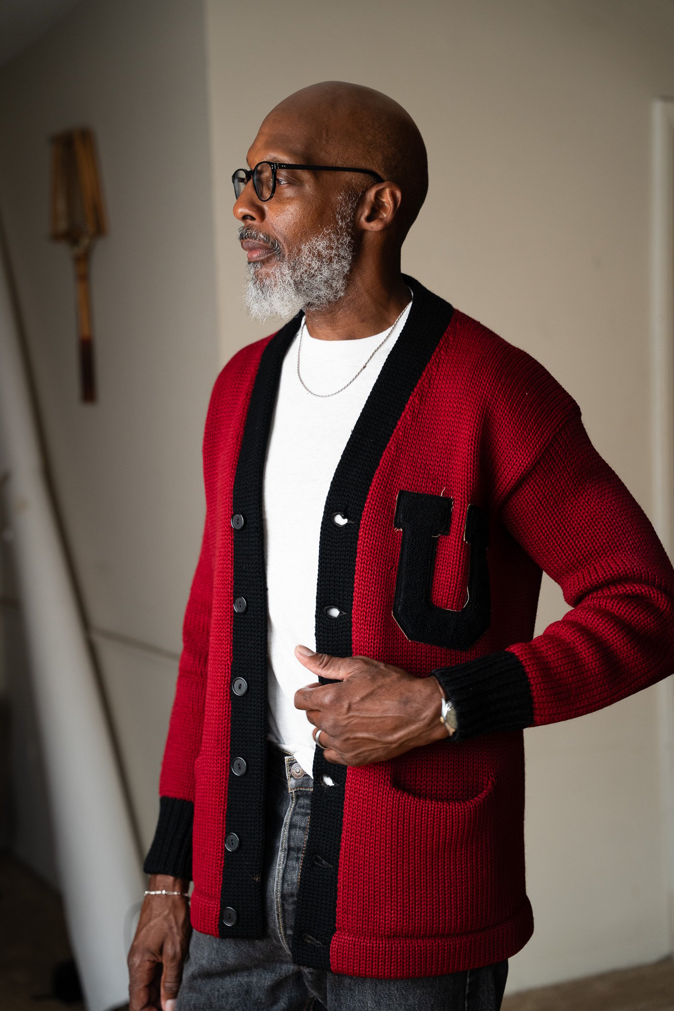Image of Vintage Letterman Knit Cardigan