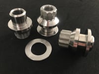 Image 2 of #509 FORD 1/2 UNF 'Mag Wheel' stepped nuts- Titanium.