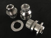 Image 3 of #509 FORD 1/2 UNF 'Mag Wheel' stepped nuts- Titanium.