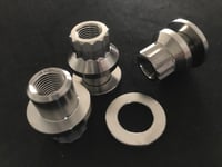 Image 4 of #509 FORD 1/2 UNF 'Mag Wheel' stepped nuts- Titanium.