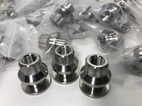 Image 5 of #509 FORD 1/2 UNF 'Mag Wheel' stepped nuts- Titanium.