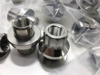 Image 6 of #509 FORD 1/2 UNF 'Mag Wheel' stepped nuts- Titanium.
