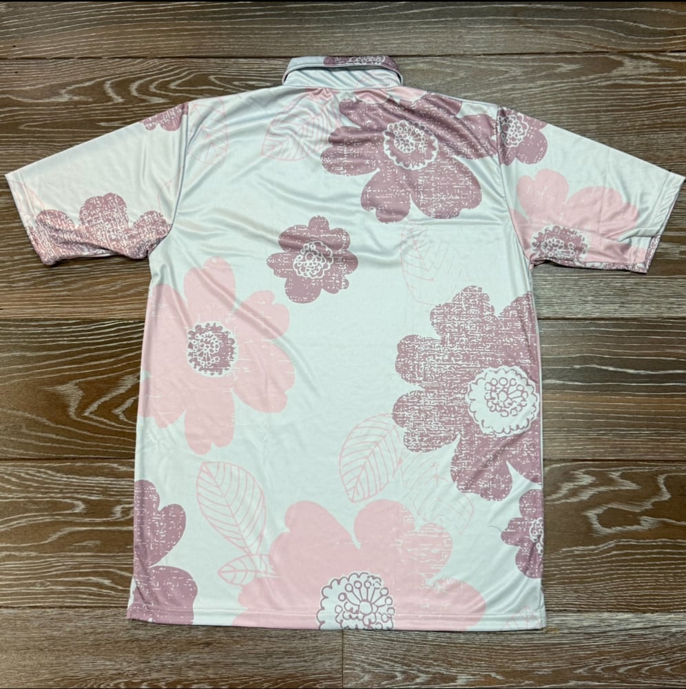 Image of PAISLEY SAKURA PURPLE DRI FIT POLO SHIRT