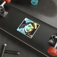 Image 8 of Holographic Die-Cut Sticker — Retro Nurse "It's Power Hour" Pop Art