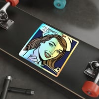 Image 13 of Holographic Die-Cut Sticker — Retro Nurse "It's Power Hour" Pop Art