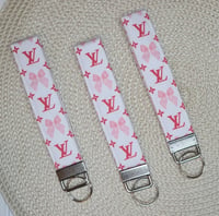 Image 2 of LV inspired wristlet keychains 