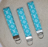 Image 1 of LV inspired wristlet keychains 