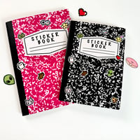 Image 4 of A5 Black Composition Reusable Sticker Book