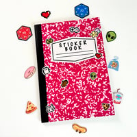 Image 1 of B5 Pink Composition Reusable Sticker Book