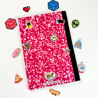 Image 2 of B5 Pink Composition Reusable Sticker Book