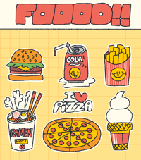 foood!! sticker sheet (PRE ORDER)