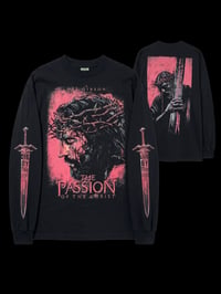 Image 1 of The Passion Of The Christ Custom Shirt - Vintage Style Graphic Long Sleeve Tee