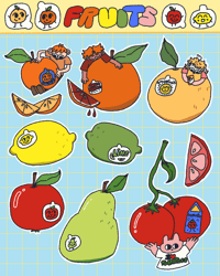 fruits sticker sheet (PRE ORDER)