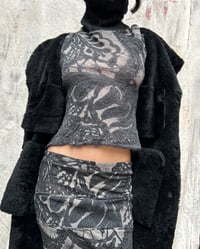 Image 4 of WOOL MESH TOP & SKIRT SET