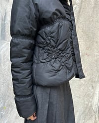 Image 4 of BLACK FLORAL PUFFER JACKET