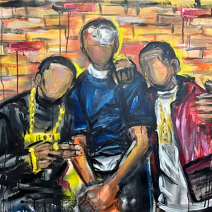 MITCH, ACE & RICO ORIGINAL PAINTING / 30x30"